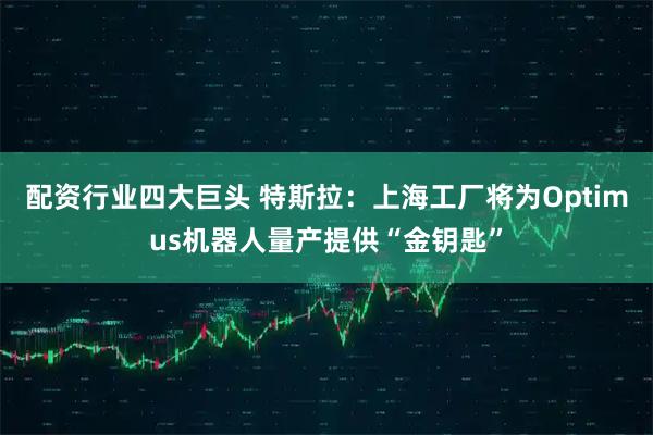 配资行业四大巨头 特斯拉：上海工厂将为Optimus机器人量产提供“金钥匙”